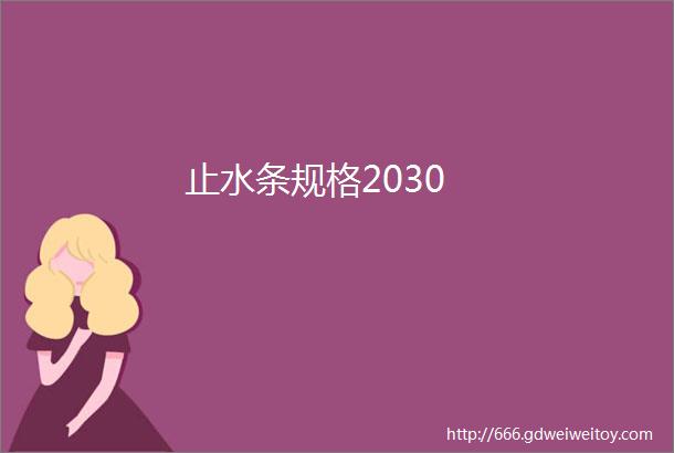 止水条规格2030